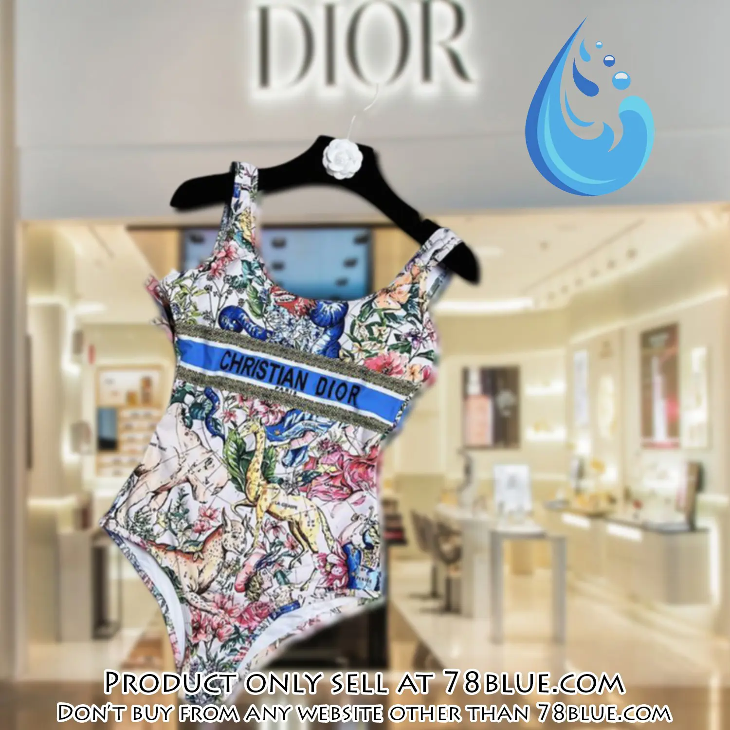 Christian dior swimwear beachwear one piece swimsuit osw1046 78b2011470